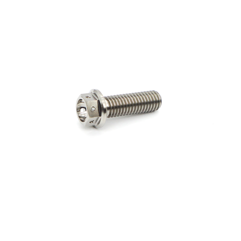 Titanium Flange Hex Drilled Bolt M12×30mm (1.25)