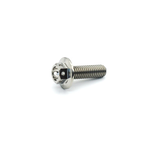 Titanium Flange Hex Drilled Bolt M6×20mm(1.0) 14mm O/D