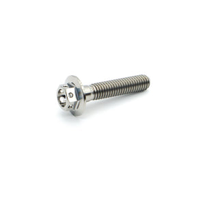 Titanium Flange Hex Drilled Bolt M6×30mm(1.0) 14mm O/D