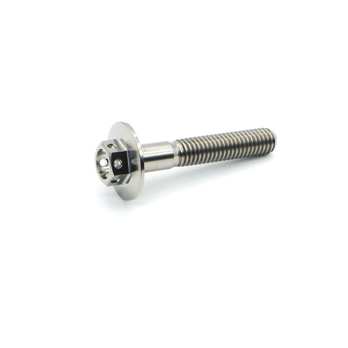 Titanium Flange Hex Drilled Bolt M6×35mm(1.0) 16mm O/D