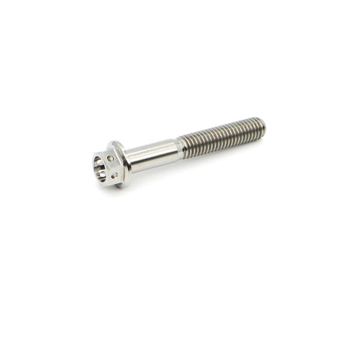 Titanium Flange Hex Drilled Bolt M6×40mm(1.0)