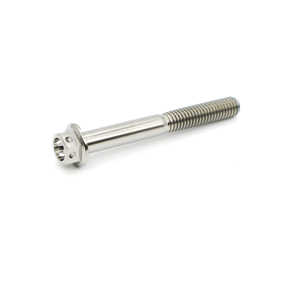 Titanium Flange Hex Drilled Bolt M6×60mm(1.0)