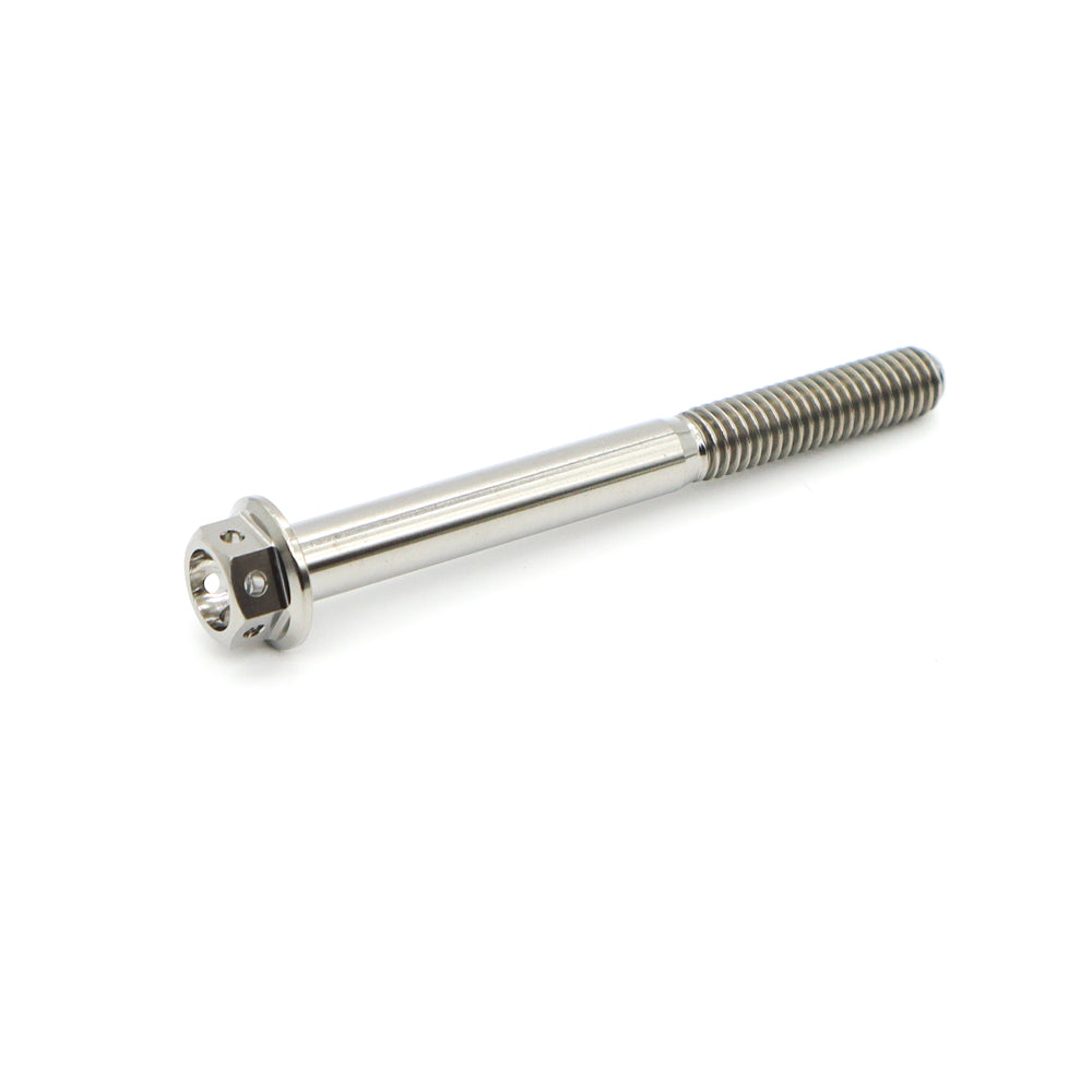 Titanium Flange Hex Drilled Bolt M6×75mm(1.0)