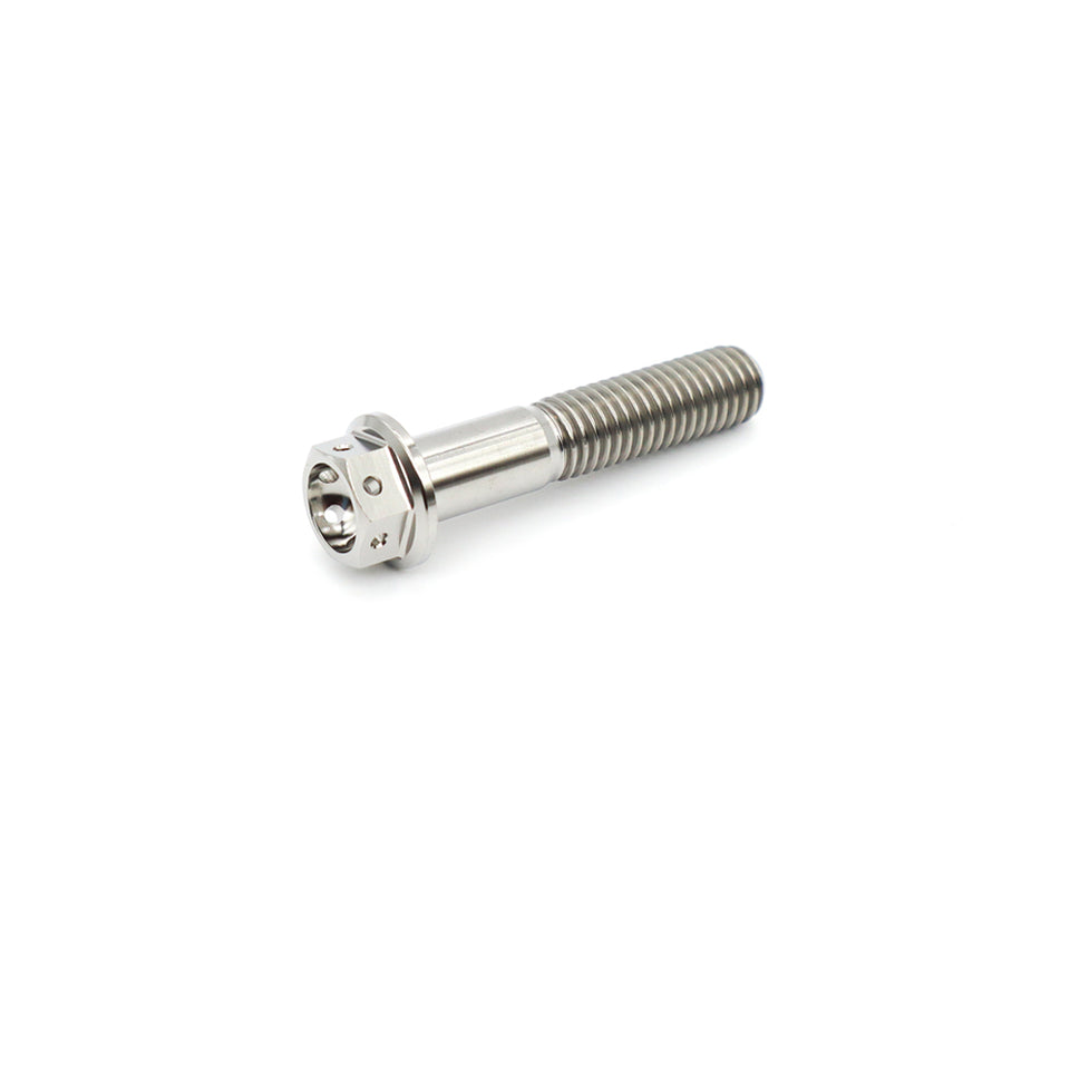 Titanium Flange Hex Drilled Bolt M10×40mm (1.25)