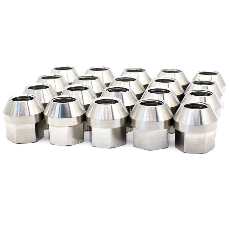 M12×1.5×20L Titanium Cone Seat Open-End Lug Nut 20Pcs